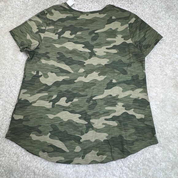 Old Navy Everywhere Green Camo Short Sleeve Slub T-Shirt Large NEW - Picture 3 of 10